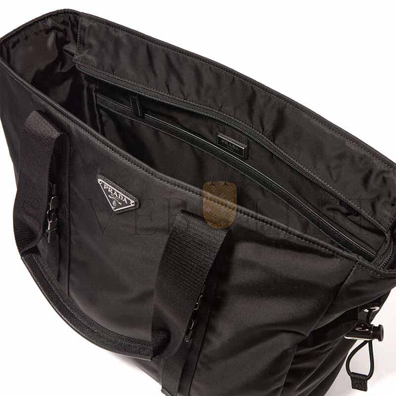 Pra*a triangle logo tote bag in nylon 2vg042 (40*34*16cm)